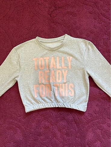 Gri crop sweat