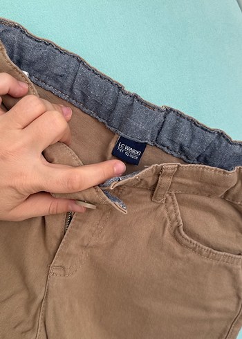 LC Waikiki Bej Erkek Çocuk Kemerli Pantolon