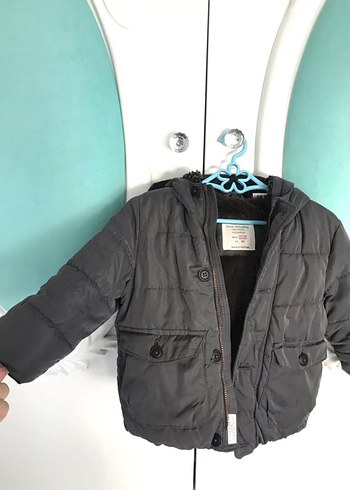 Zara Erkek Çocuk Gri Düğmeli Mont