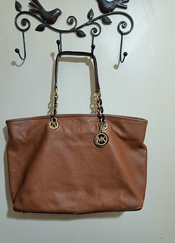 Orjinal Vintage Michael Kors Taba renkli deri çanta