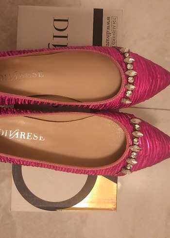 Pullu Pembe Dolgu Topuklu Abiye Ayakkabı - Görsel 5