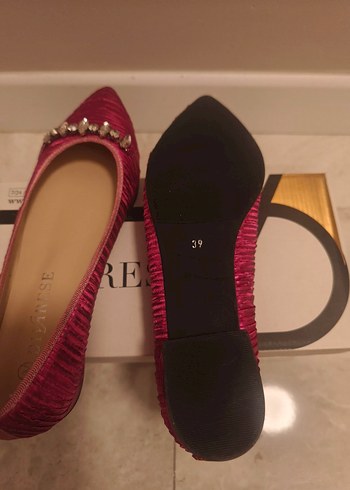 Pullu Pembe Dolgu Topuklu Abiye Ayakkabı - Görsel 7