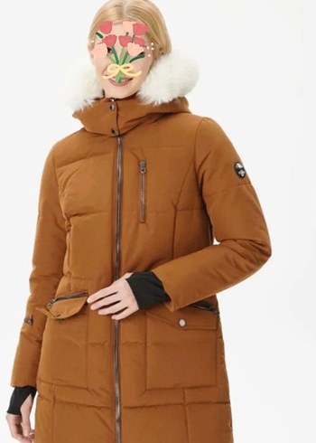 Kahverengi Kürklü Kadın Kışlık Mont - Görsel 4