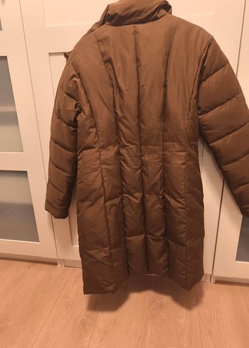 Kahverengi Midi Kadın Kışlık Mont - Görsel 2