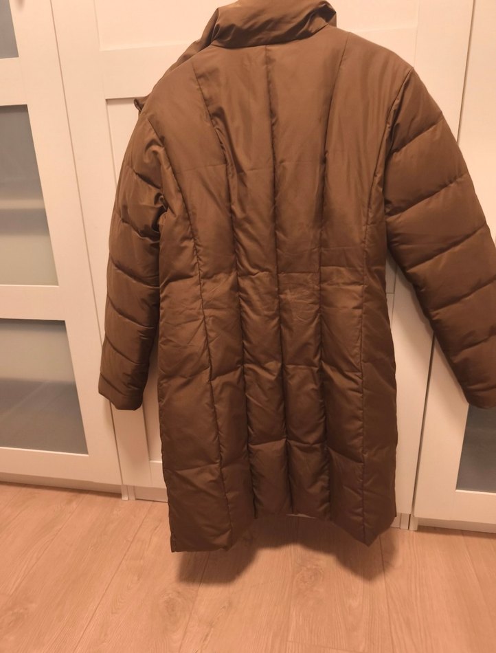 Kahverengi Midi Kadın Kışlık Mont - Görsel 2