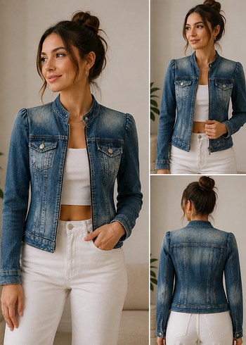 LTB Mavi Yikamali Denim Ceket