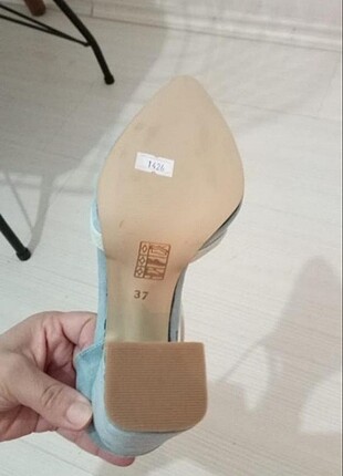 37 Beden Buz mavi süet ayakkabı