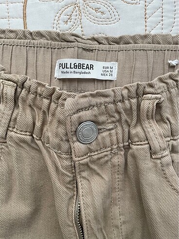 m Beden camel Renk Pull bear beli lastikli jean