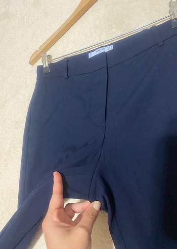 s Beden lacivert Renk Mango yazlık ince hafif kumaş pantolon