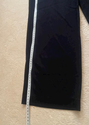 m Beden siyah Renk Düğmeli Siyah Midi Kumaş Pantolon