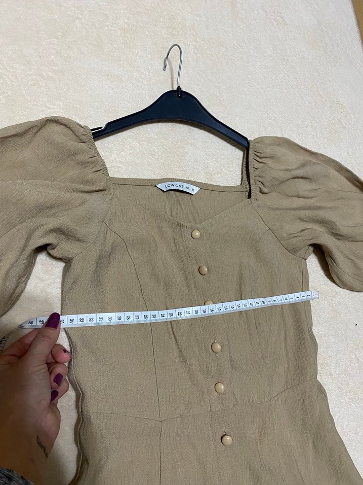 Sıfır Lcw marka keten elbise - Görsel 3