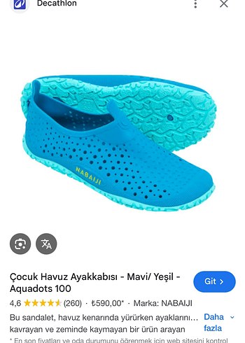 25/26 çocuk Su Ayakkabısı Velcro Kayışlı - Görsel 5