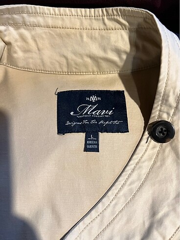 l Beden camel Renk MAVİ JEANS TRENÇ CEKET