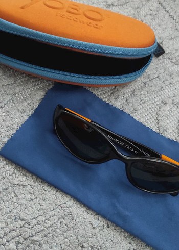 çocuk Siyah Minimalist Tokalı Güneş Gözlüğü - Görsel 3