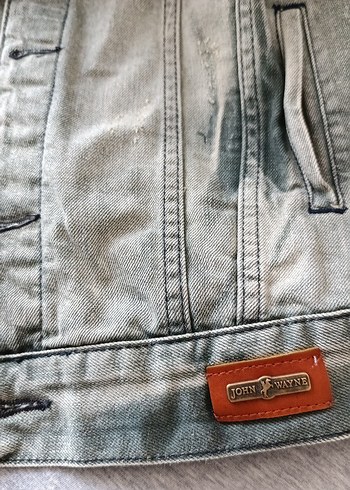 Diğer Düğmeli Gri Kolsuz Denim Ceket