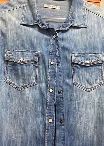 Mavi Jeans Dugmeli Mavi Denim Kadin Gomlek