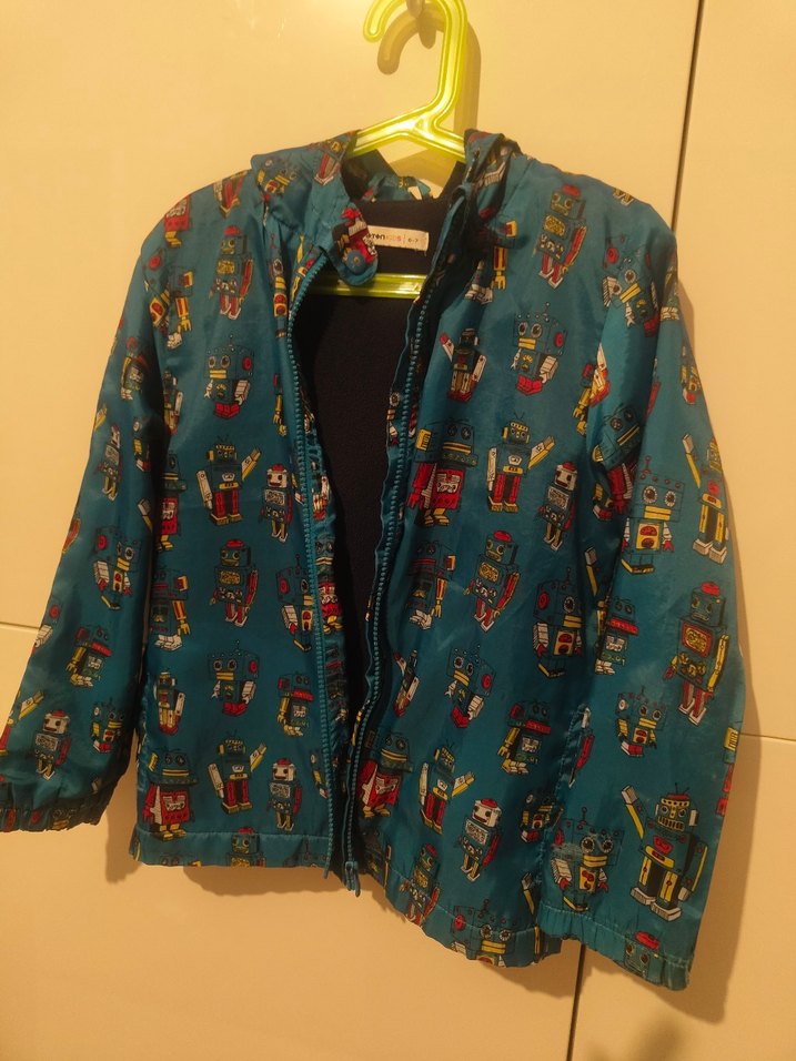 Renkli Baskılı Kapüşonlu Erkek Çocuk Yağmurluk - Görsel 2