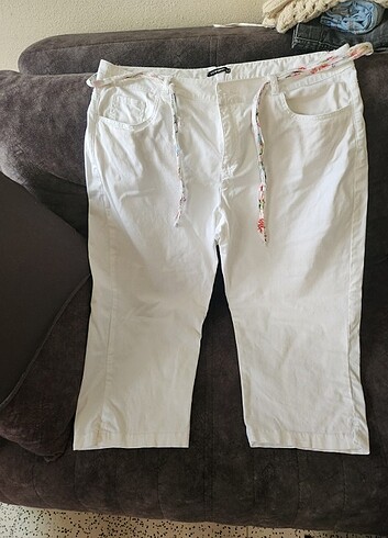 13-14 Yaş Beden beyaz Renk Kız çocuk pantolon beyaz koton marka 