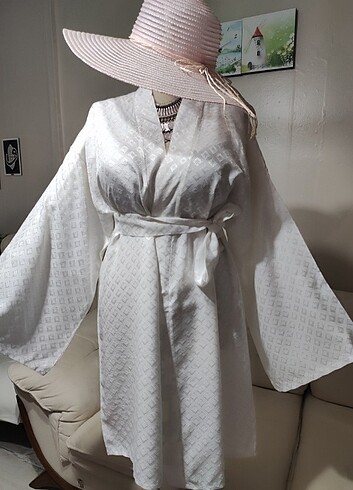 universal Beden beyaz Renk Kimono 