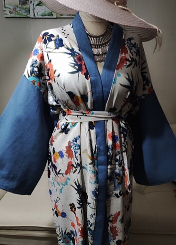 universal Beden çeşitli Renk Keten kimono 