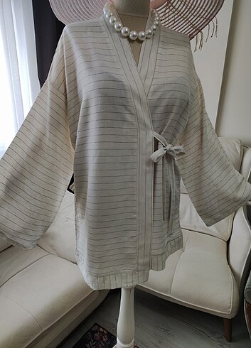 universal Beden Keten kumaş kimono