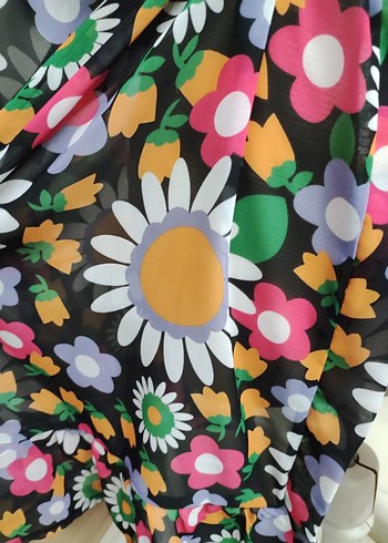 Çiçek Desenli Bohem Mini pareo - Görsel 9