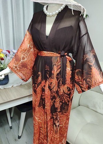 Uzun Kesim Bohem Kadın Kimono - Görsel 8