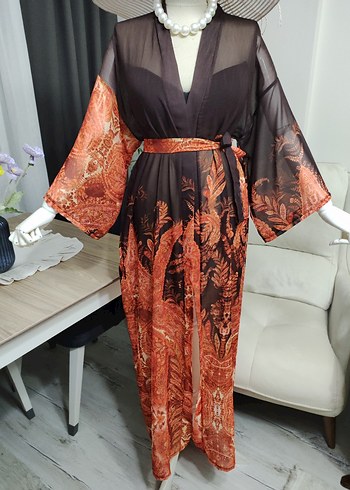 Uzun Kesim Bohem Kadın Kimono - Görsel 10