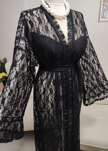 Siyah Dantel Uzun Kadın Giydirme Elbise - Görsel 11