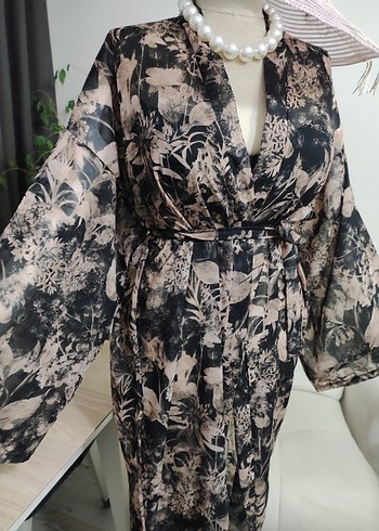 Uzun Bağcıklı Bohem Kadın Kimono - Görsel 9