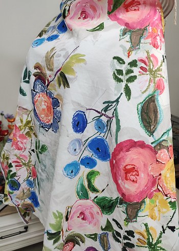 Çiçek Desenli Bohem Tarz Kadın Pareo - Görsel 3