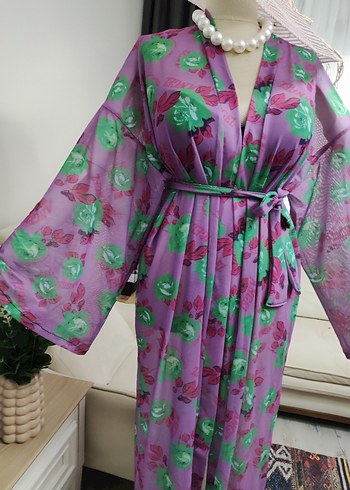 Bohem Mor Uzun Kadın pareo - Görsel 9