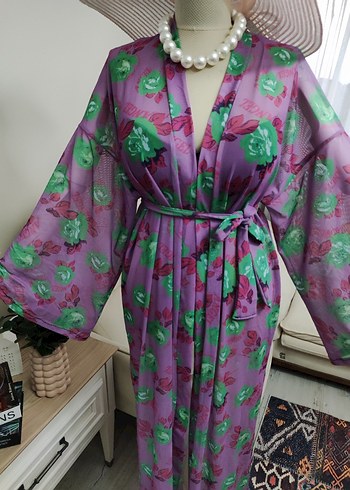 Bohem Mor Uzun Kadın pareo - Görsel 8