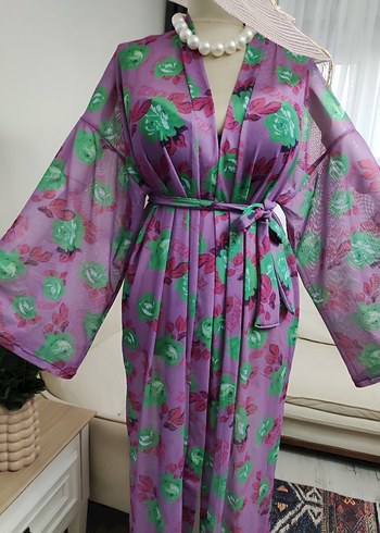 Bohem Mor Uzun Kadın pareo - Görsel 7