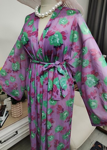 Bohem Mor Uzun Kadın pareo - Görsel 5