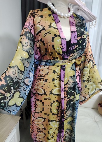 Renkli Batik Desenli Uzun Bohem Pareo - Görsel 8