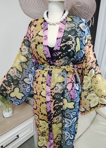 Renkli Batik Desenli Uzun Bohem Pareo - Görsel 10