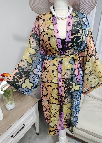 Renkli Batik Desenli Uzun Bohem Pareo - Görsel 11