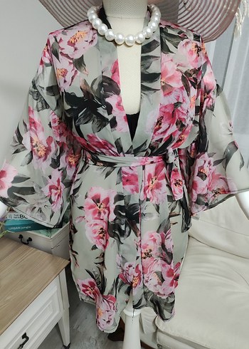 Çiçek Desenli Uzun Şifon Pareo - Görsel 7