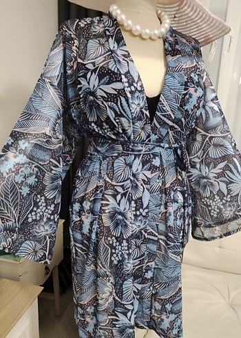 Bohem Tarzı Midi Pareo Şal Desenli tül kumaş - Görsel 5