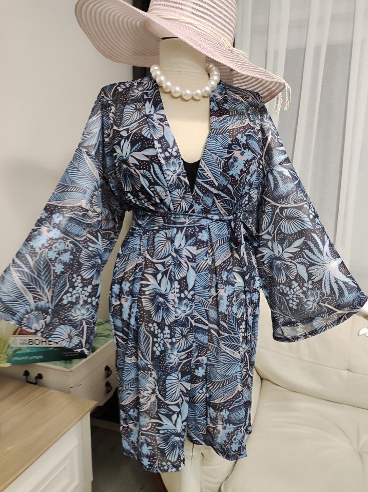 Bohem Tarzı Midi Pareo Şal Desenli tül kumaş - Görsel 3