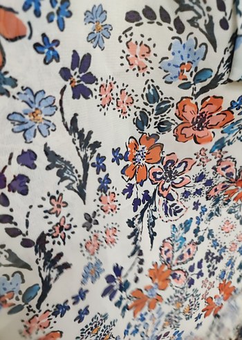 Çiçek Desenli Uzun Bohem pareo - Görsel 9
