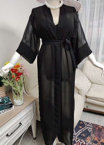 Uzun Siyah Bohem Kadın pareo - Görsel 8