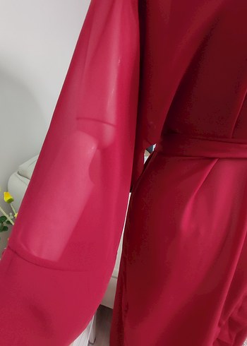 Bordo Bohem Uzun Kadın pareo - Görsel 11