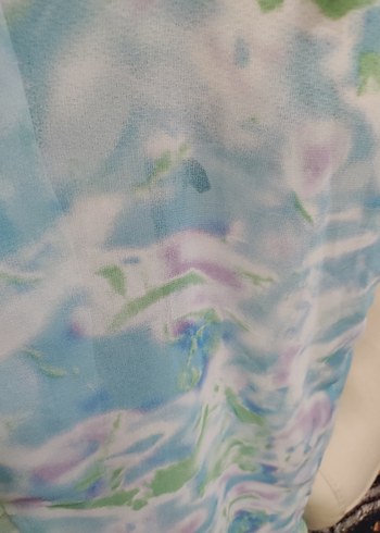 Bohem Tarzı Uzun Mavi Batik Kadın pareo - Görsel 8