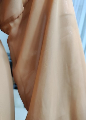 Bej Uzun Kimono, Salaş ve İpek Dokulu - Görsel 10