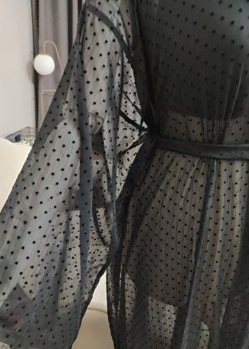 Uzun Siyah Bohem Kadın pareo - Görsel 12