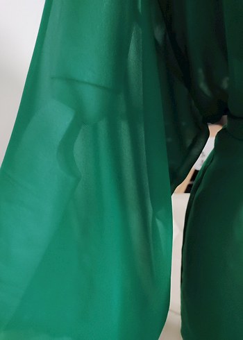 Uzun Yeşil Bohem Pareo - Görsel 10