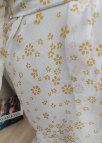 Uzun Beyaz Bohem Çiçekli Pareo - Görsel 10