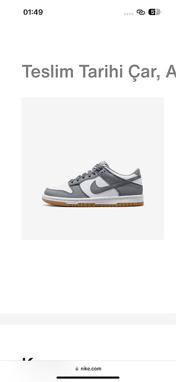 Nike gri dunk low